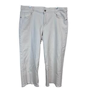 J Jill Off White High Rise Crop Jeans